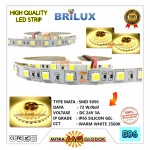 LED Strip Brilux SMD 5050 Mata Besar DC 24V | IP 20 - Indoor - Warm White / Putih Kuning